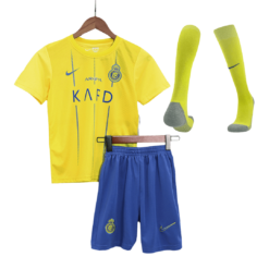 Al Nassr Home Kids Soccer Jerseys Full Kit 2023/24