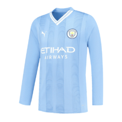 Manchester City Home Long Sleeve Soccer Jersey 2023/24