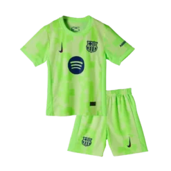 Kid's Barcelona Third Away  Kit(Jersey+Shorts+Socks) 2024/25- UCL (Spotify Logo Without Text)