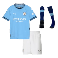 Kid's Manchester City Home  Kit(Jersey+Shorts+Socks) 2024/25