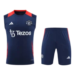 Manchester United Pre-Match Jersey Vest Kit(Jersey+Shorts) 2024/25