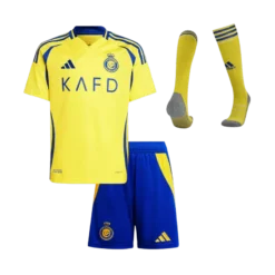 Kid's Al Nassr Home  Kit(Jersey+Shorts+Socks) 2024/25
